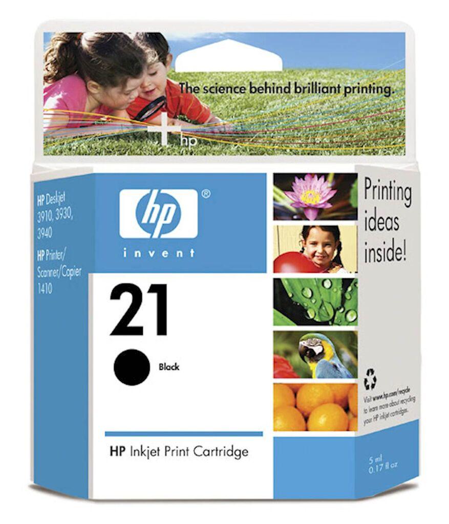 HP Tinta black 21 Ketridž, Crni