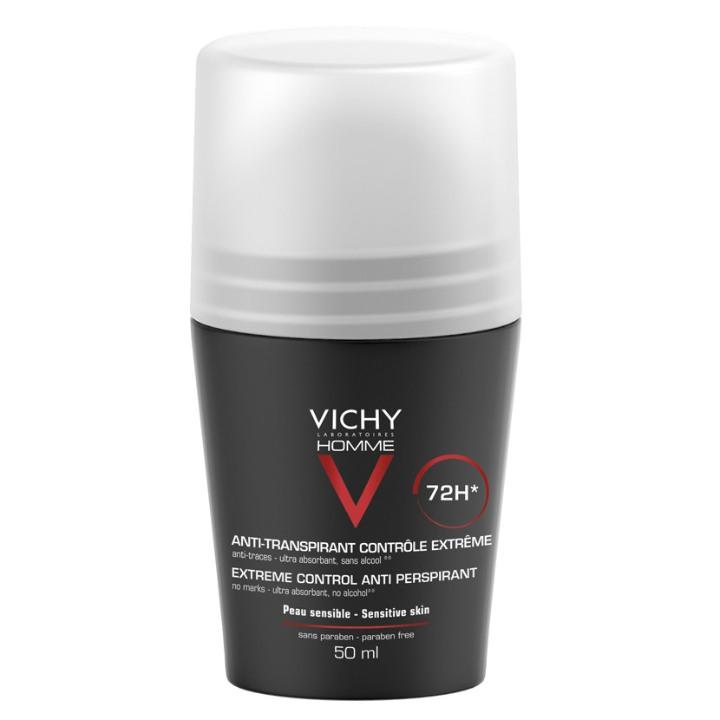 Vichy Homme Antiperspirant roll-on za zaštitu od znojenja do 72h