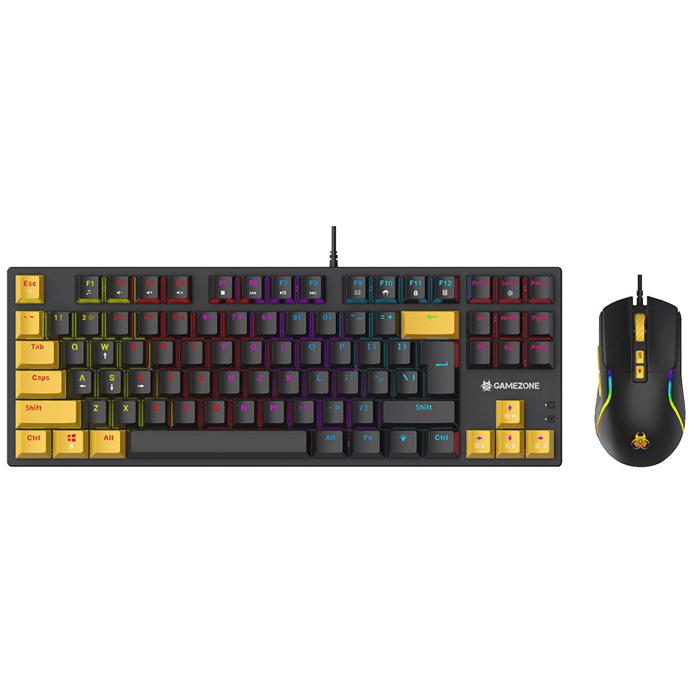 Tracer Tastatura sa osvjetljenjem, optički miš, gaming set, USB