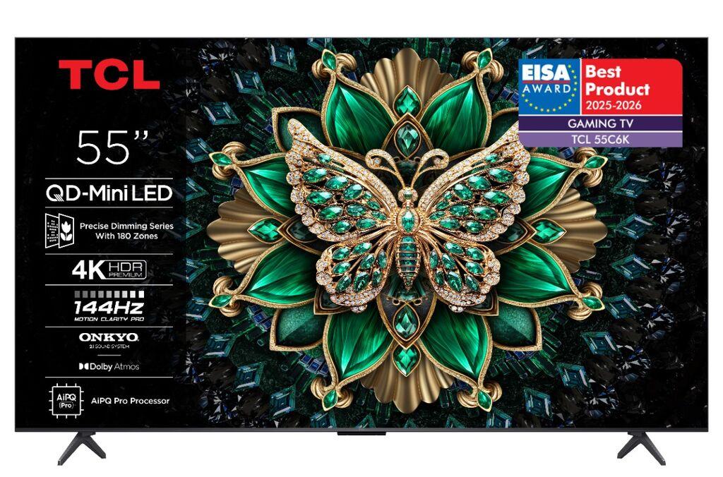 TCL Televizor 55C6K, 55", 4K UHD 3840x2160, Smart, Google TV