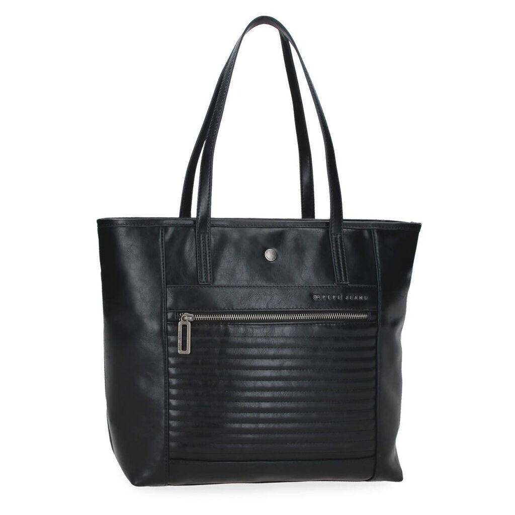 Pepe Jeans Ženska torba na rame Biker 7157541, 34 cm, Crna