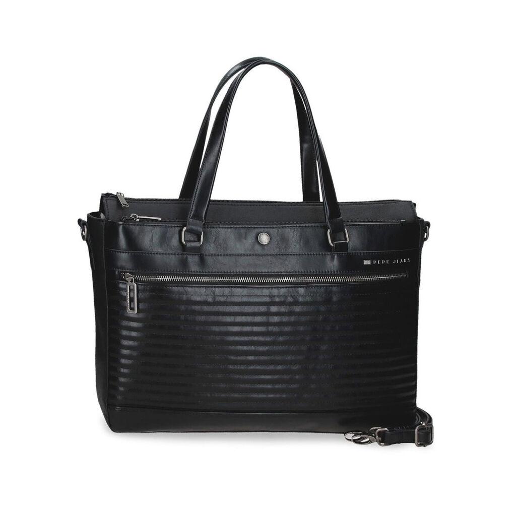 Pepe Jeans Ženska torba na rame Biker 7156641, 42 cm, Crna