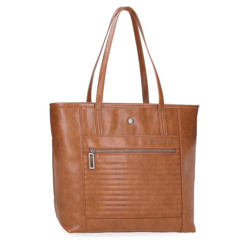 Pepe Jeans Ženska torba na rame Biker 7157542, 34 cm, Braon
