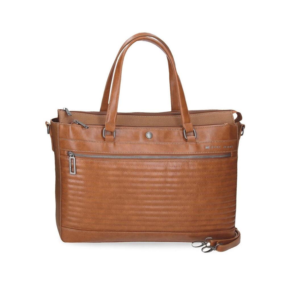 Pepe Jeans Ženska torba na rame Biker 7156642, 42 cm, Smeđa