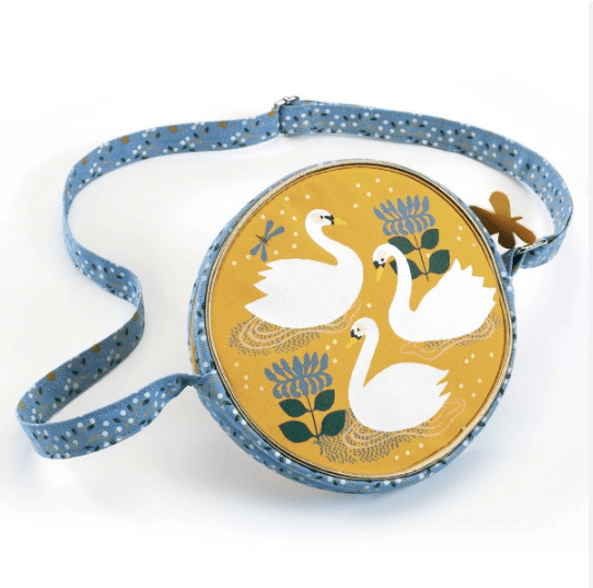 Djeco Torba za djevojčice Swans, Plavo-Žuta