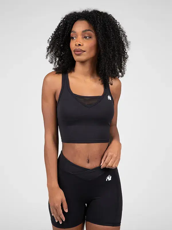 Gorilla wear Ženski top za trening Willow, Crni