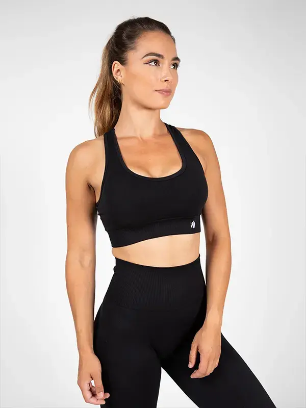 Gorilla Wear Ženski sportski top Yava, Crni