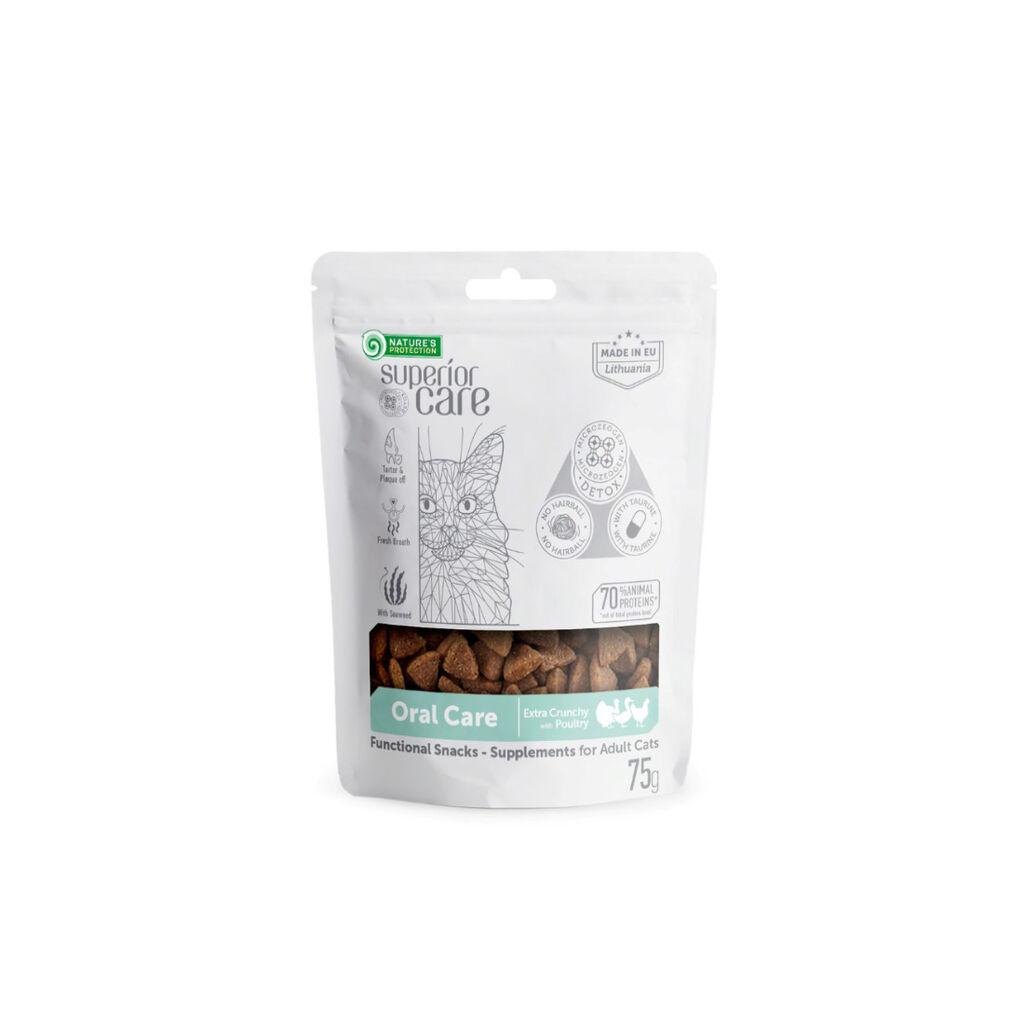 Nature's Protection Poslastice za mačke Superior Care Oral Care, Piletina, 75 g