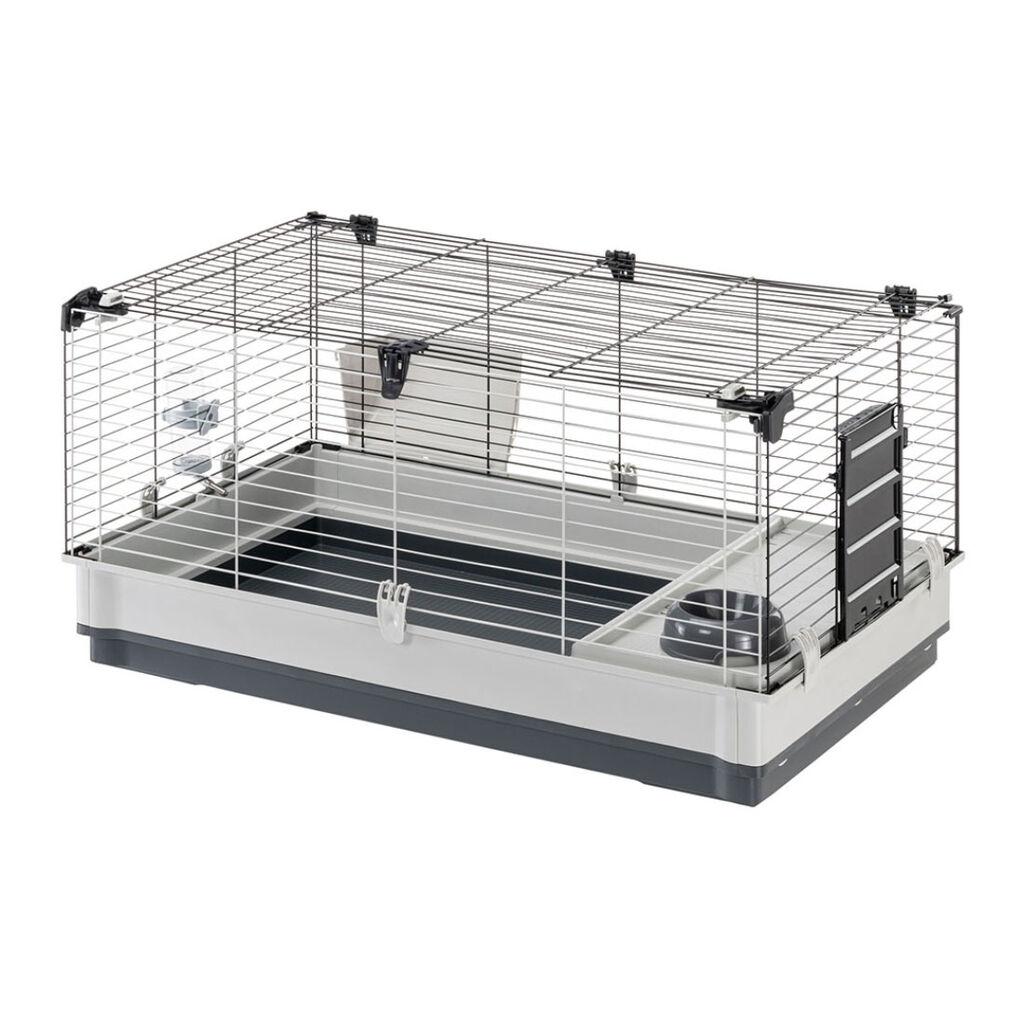 Ferplast Kavez za zeca Krolik, 100x60x50 cm, Sivo-bijeli