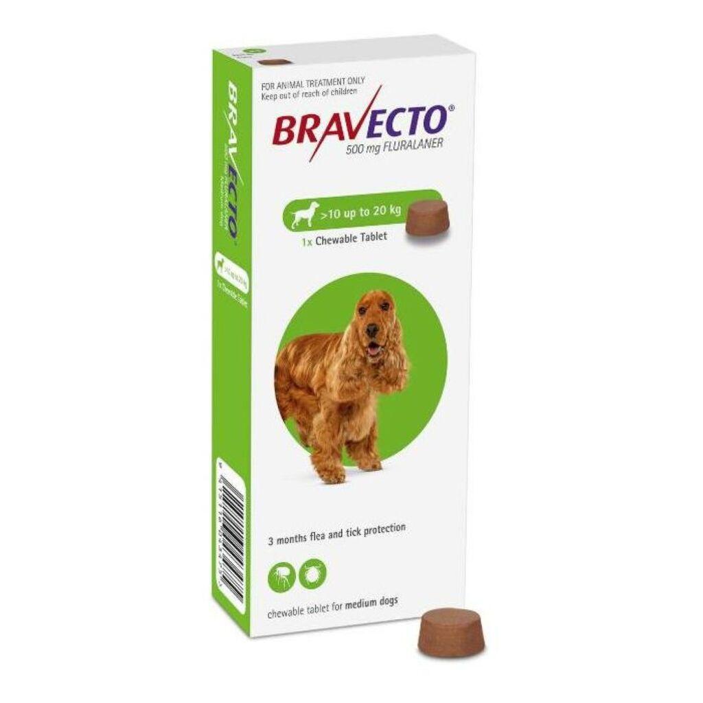 Bravecto Zaštita za pse težine 10-20kg - 1 tableta za žvakanje