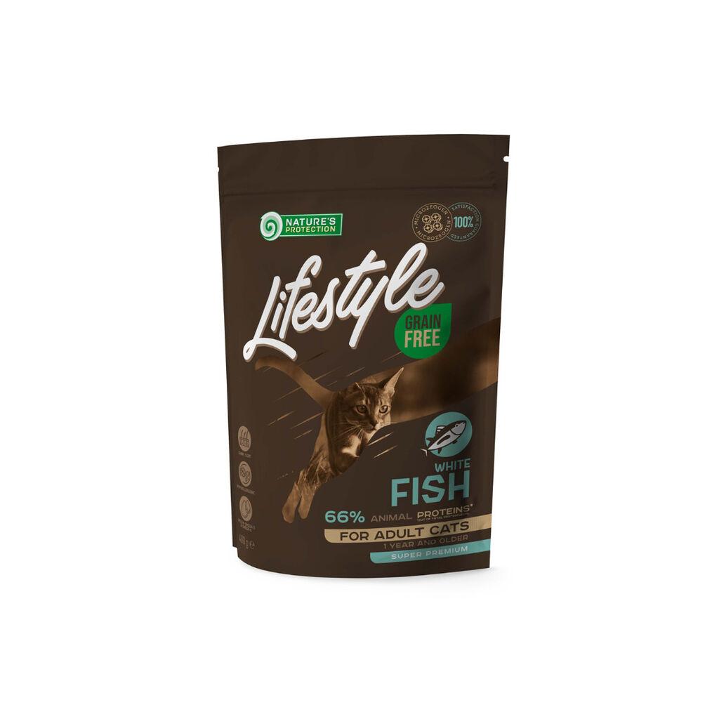 Nature's Protection Hrana za mačke Lifestyle, Bijela Riba, 400 g