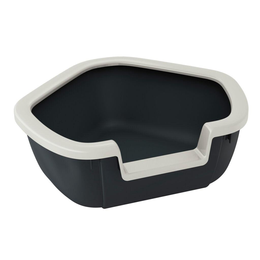 Ferplast Toalet za mačke Litter Tray Dama, 22.6x20.3x8.7 cm, Crni