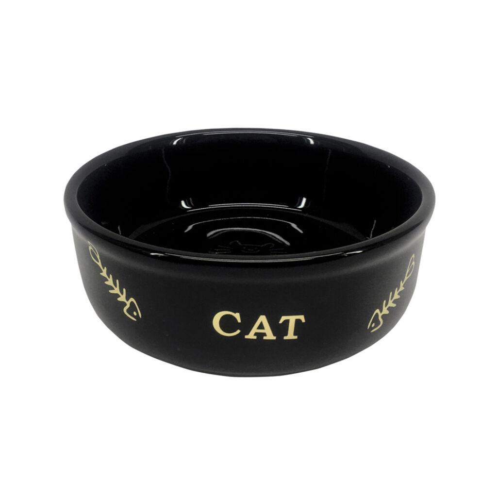 Nobby Keramička posuda za mace Golden Cat, 13.5x4.5 cm, 250 ml, Crna