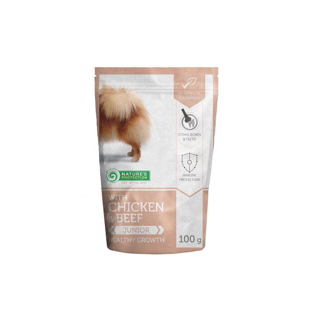 Nature's Protection Hrana za štenad Mini Junior, Govedina i piletina u umaku, 100 g