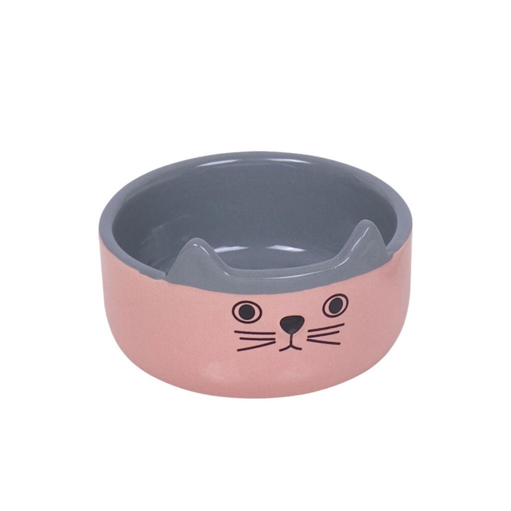 Nobby Keramička posuda za mace 13x4 cm 160 ml pink/siva