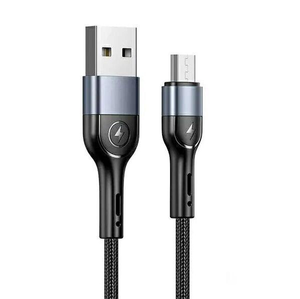 Usams Micro USB kabl U55, Aluminij, 1m, Crni