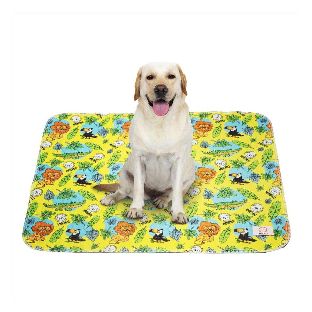 Misoko Višekratna prostirka za štence Džungla, 70x80 cm, Žuta
