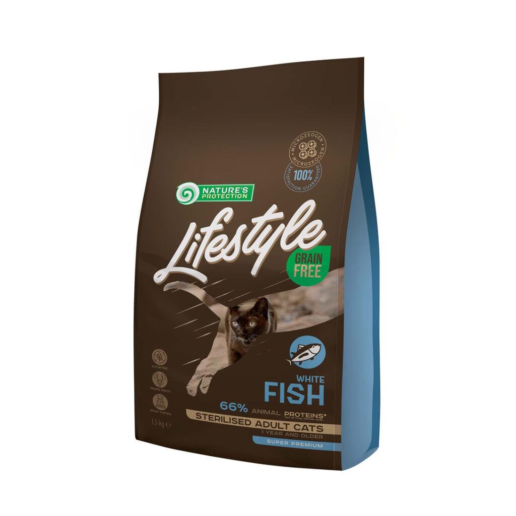 Nature's Protection Hrana za mačke Lifestyle Sterilised, Bijela Riba, 1.5 kg