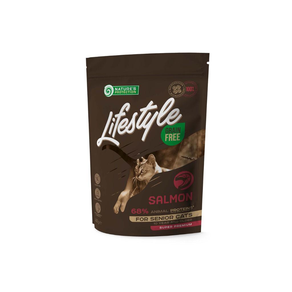 Nature's Protection Hrana za mačke Lifestyle Senior, Losos, 400 g