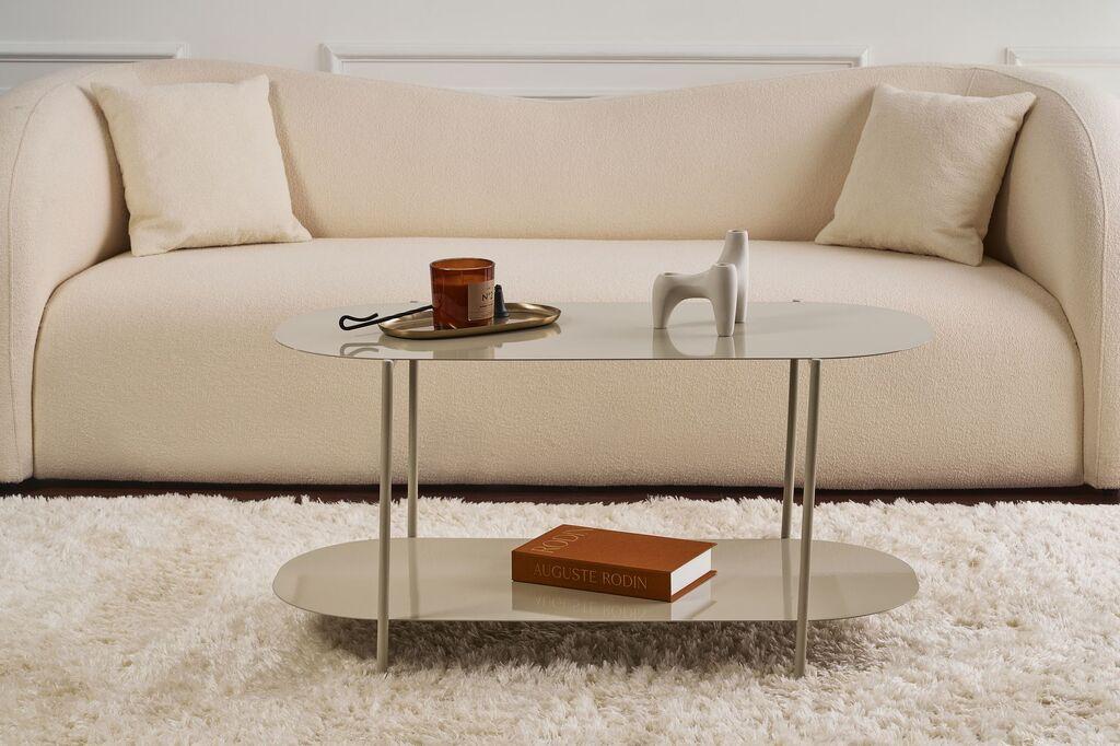 Hanah Home Klub sto Shb-14-B, 100x45x51 cm, Sivi