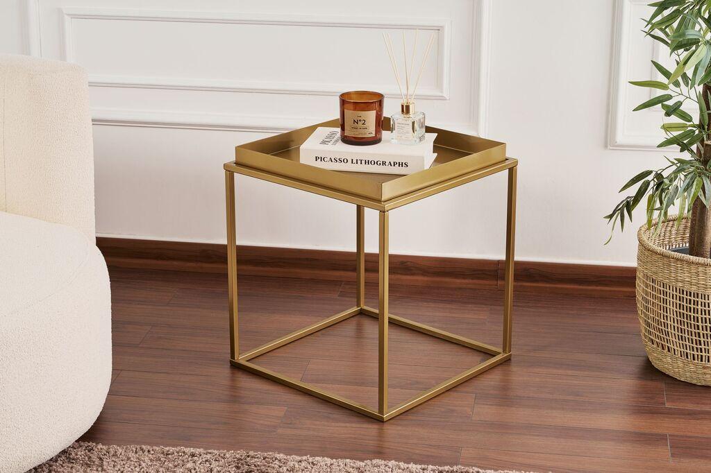 Hanah Home Club sto Shb-18-A, 45x45x52 cm, zlatna boja