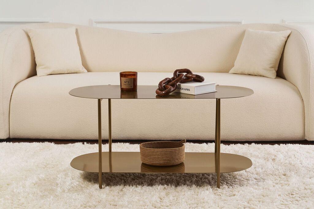 Hanah Home Klub sto Shb-14-A, 100x45x51 cm, Zlatne boje