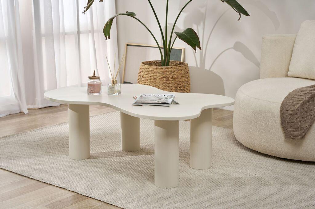 Hanah Home Club sto Bloom, 110x40x70 cm, krem