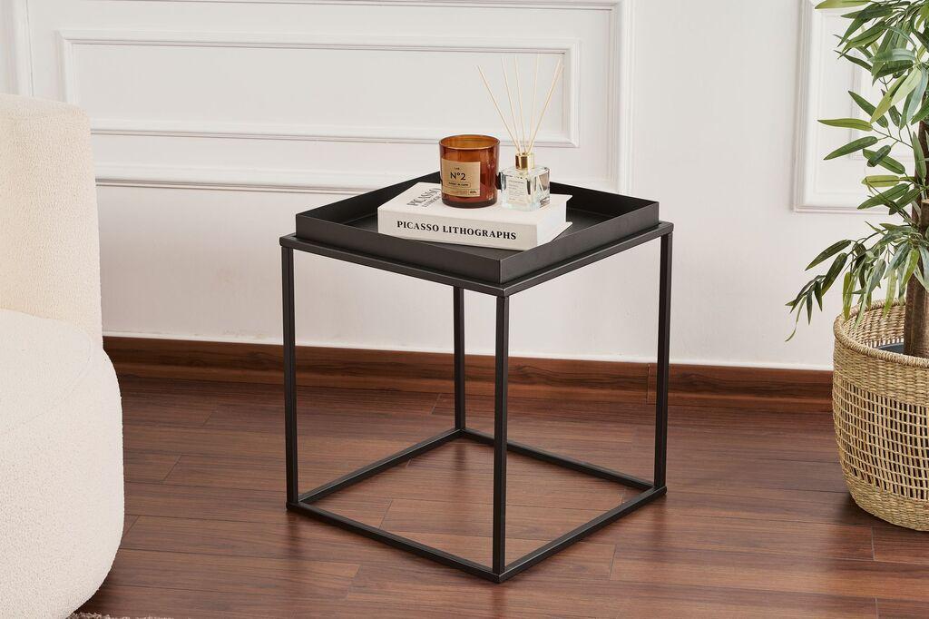 Hanah Home Club sto Shb-18, 45x45x52 cm, Crni