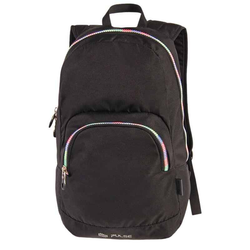 Pulse Školski ruksak za djevojčice Solo Rainbow, 44 x 29 x 18 cm, Crni