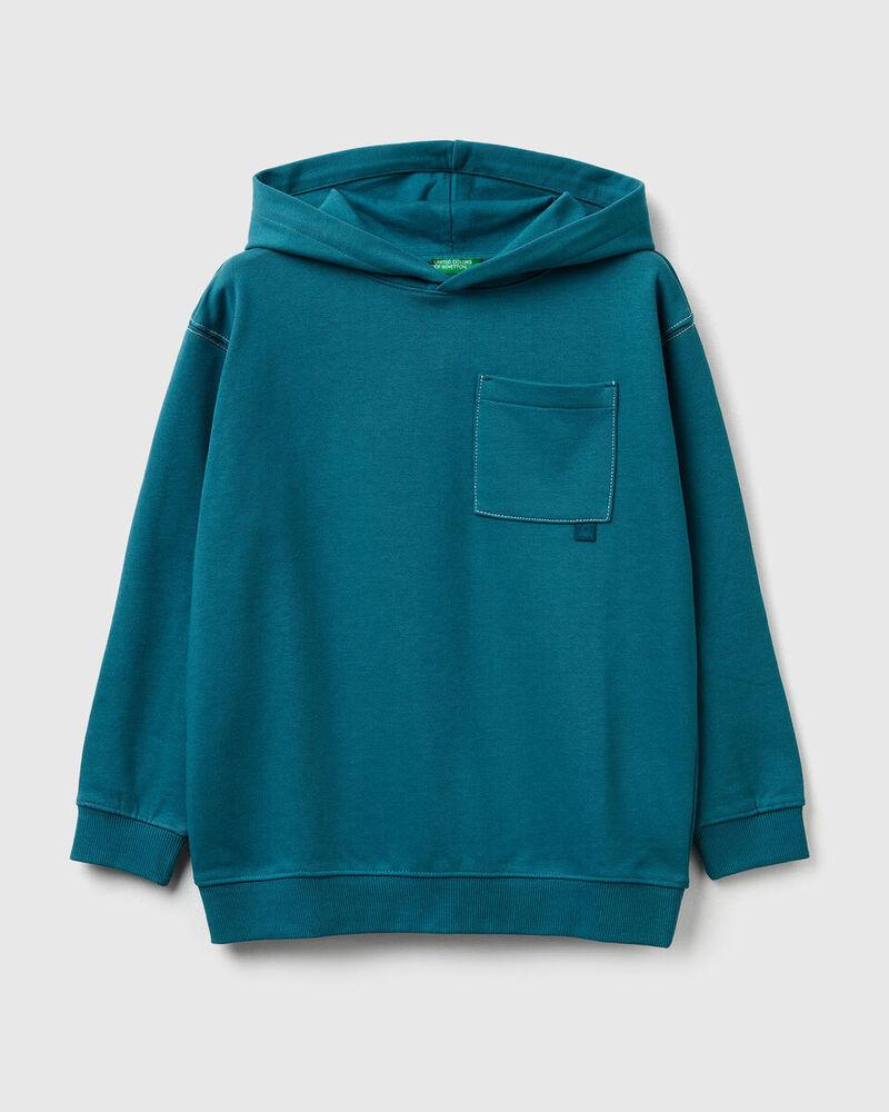 Benetton Dukserica sa kapuljačom sa djevojčice 3NBMC205AG-3C5-M, Petrolej