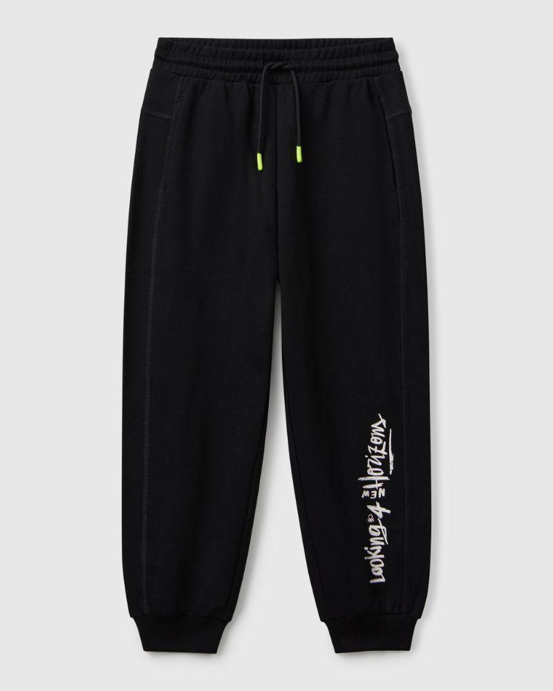 Benetton Donji dio trenerke za dječake 33NVCF06DG-100-S, Crna