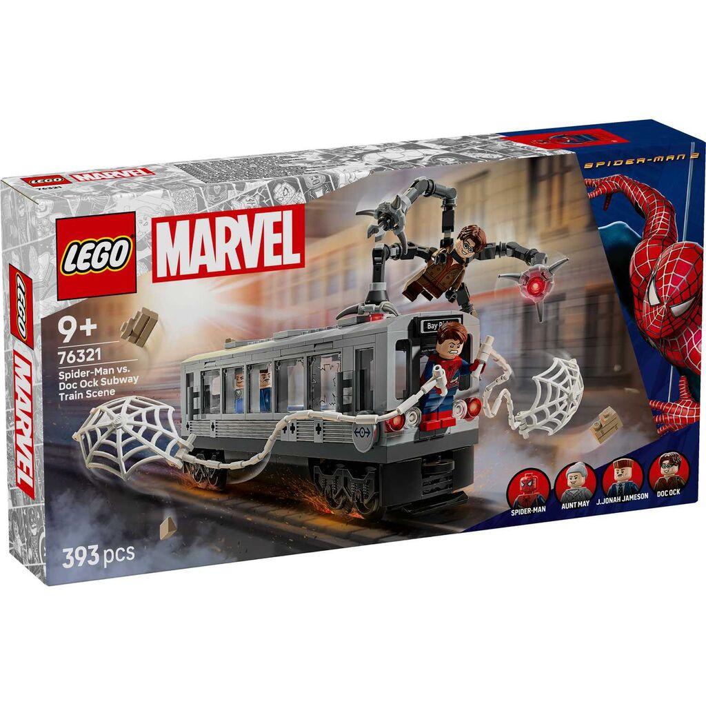 Lego Igračka Scena U Podzemnoj Željeznici Spider-Mana Protiv Doc Ocka