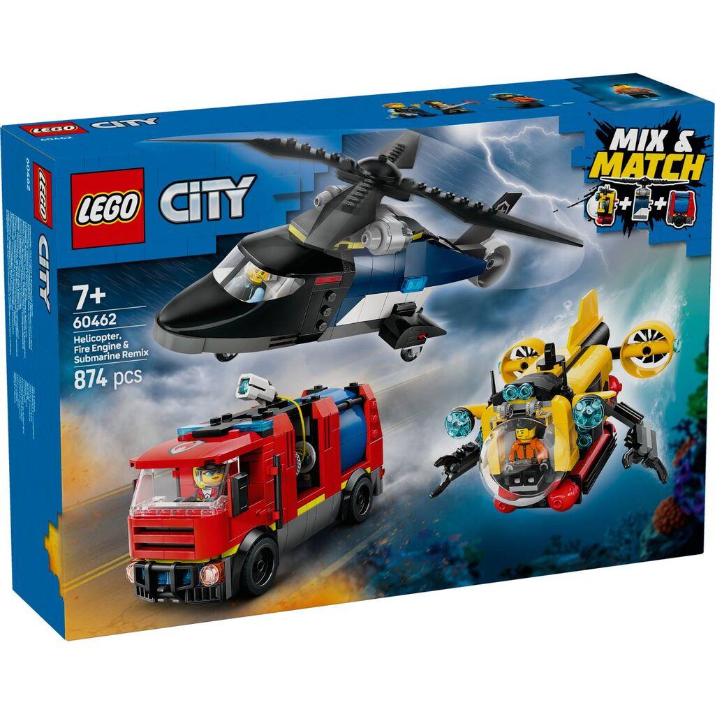 LEGO City Helikopter, vatrogasno vozilo i podmornica Remix 60462