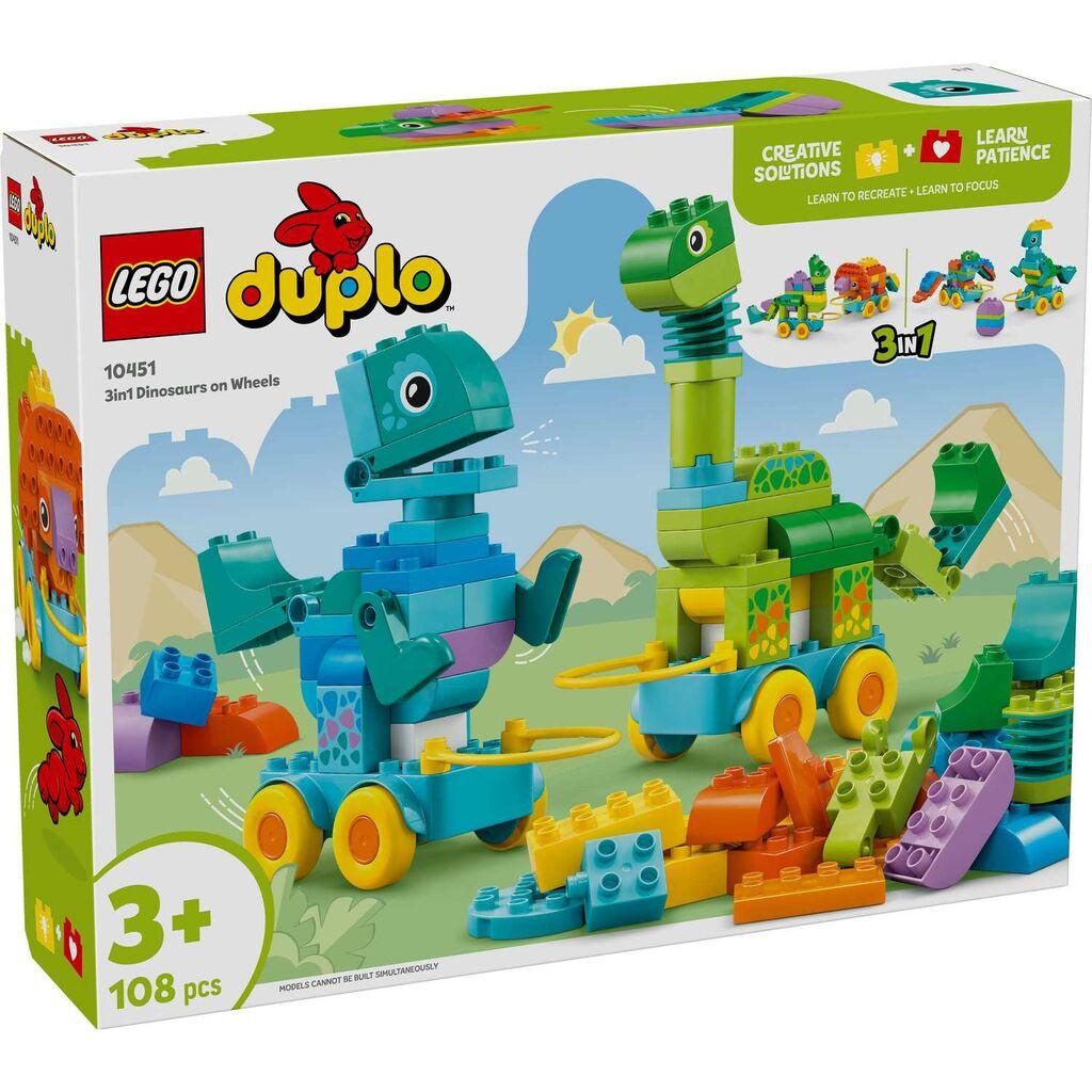 Igracka Lego Kocke Duplo 3In1 Dinosaurs On Wheels 3+