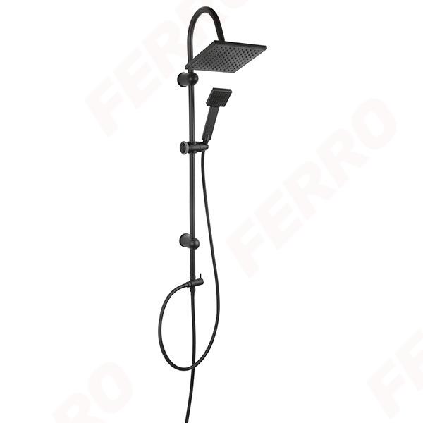 Ferro Tuš set Klizni Squerto Black Np22-Bl