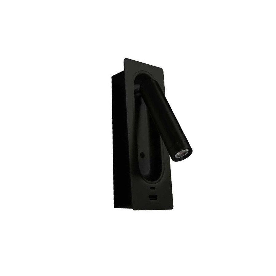 Mass-Light Zidna lampa Magnuson ML-002-3W, 3000K, Crna