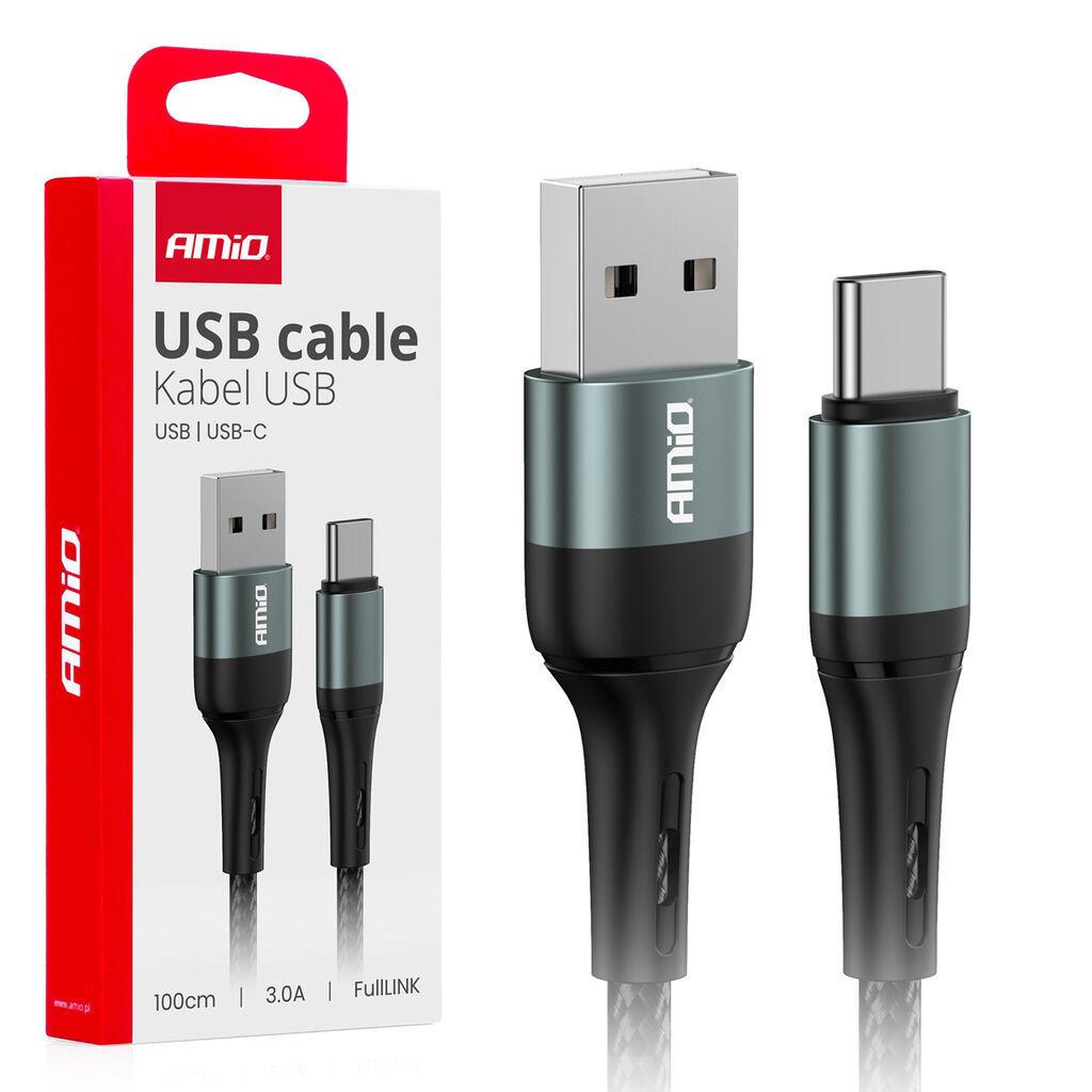 Amio USB-C kabl za mobilni telefon, 3A, 100cm
