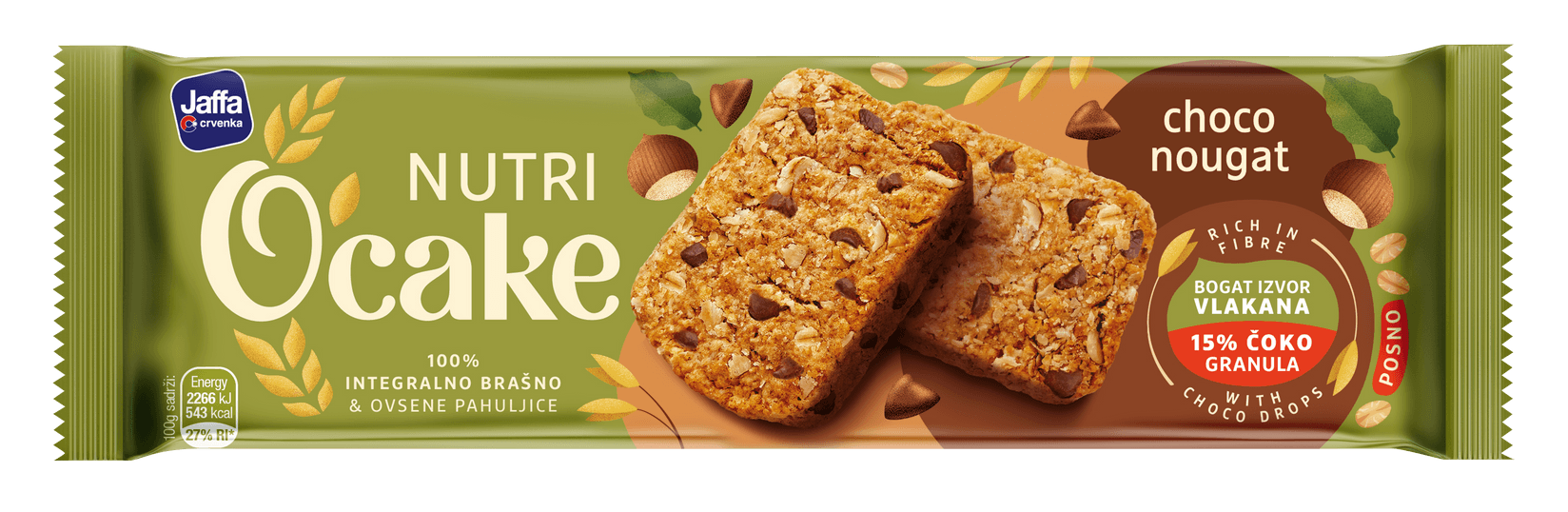 JAFFA Nutri o'cake čokoladni nugat. 115