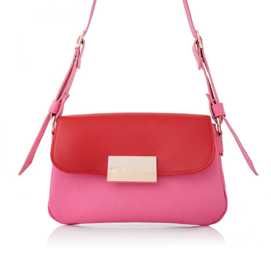 Lovely Bag Alice - Pink/Crvena Torba, Zlatni Metal