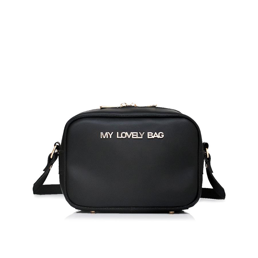 Lovely Bag Brittany - Crna Torba, Zlatni Metal