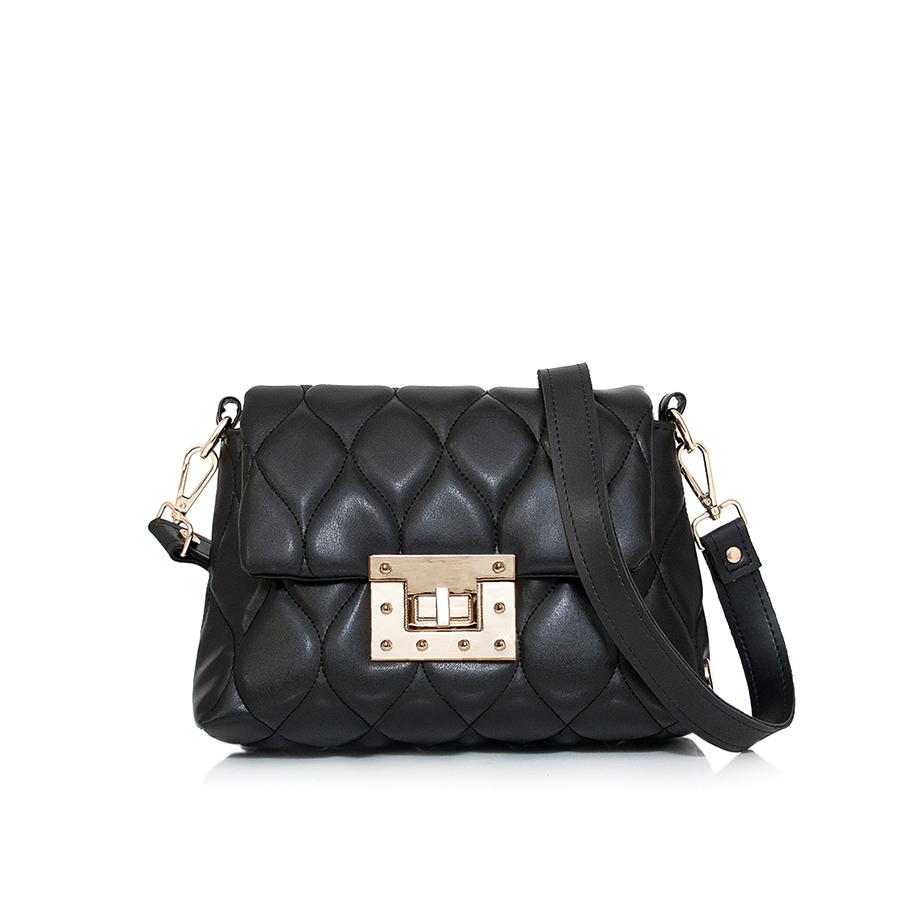 Lovely Bag April - Crna Torba, Zlatni Metal