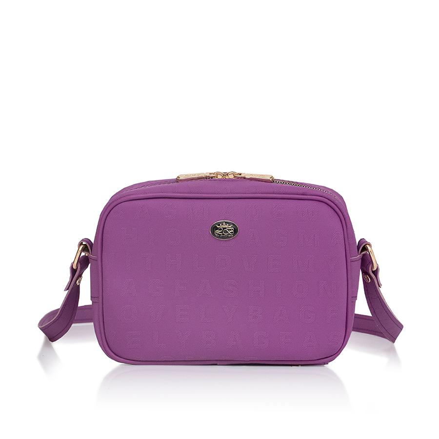 Lovely Bag Brittany - Fuksija Torba, Zlatni Metal