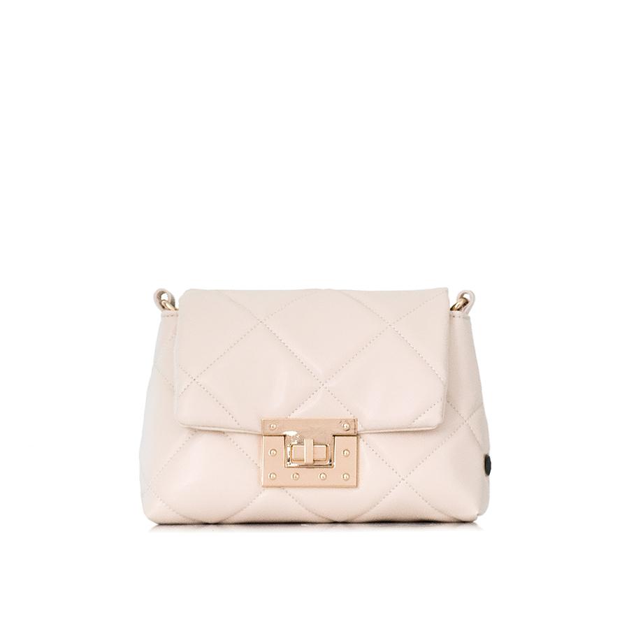 Lovely Bag April - Bež Torba, Zlatni Metal