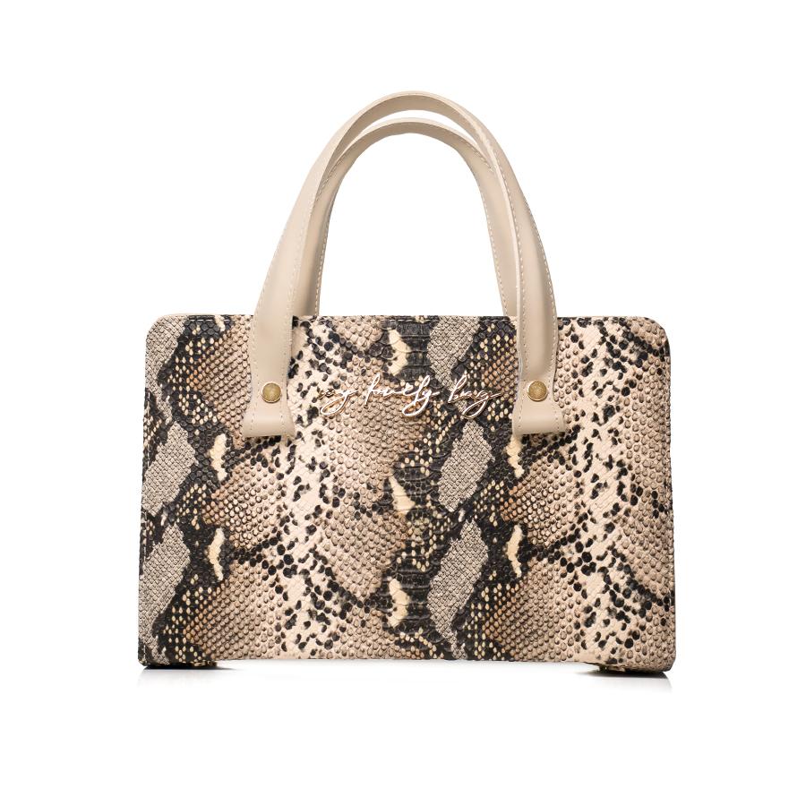 Lovely Bag Amber - Bež Torba, Zlatni Metal