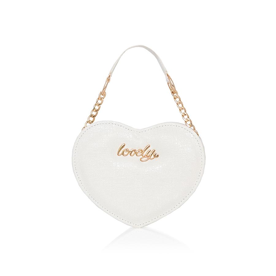 Lovely Bag Adele- Bijela Torba, Zlatni Metal