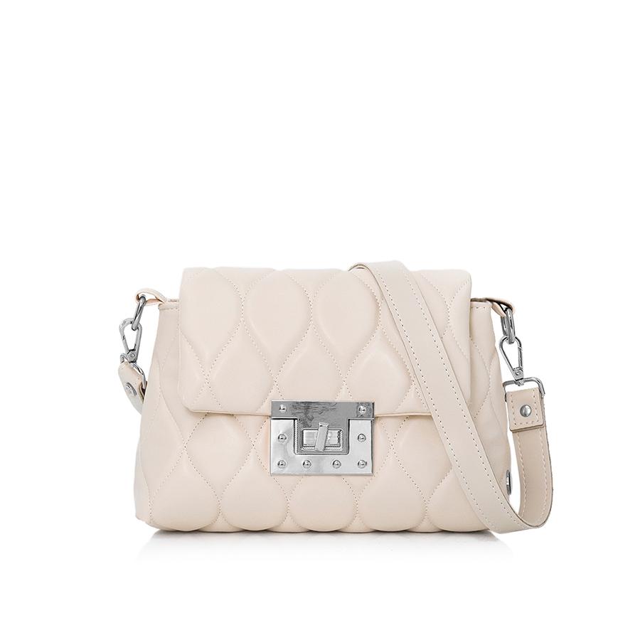 Lovely Bag April - Royal Bež Torba, Srebreni Metal