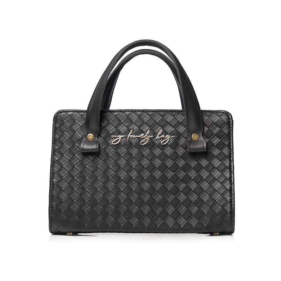 Lovely Bag Amber - Crna Torba, Zlatni Metal