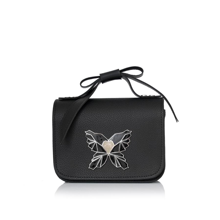 Lovely Bag Alexia - Crna Torba, Srebreni Metal