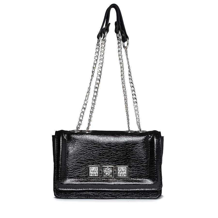 Lovely Bag Bangkok - Crna Torba, Srebreni Metal