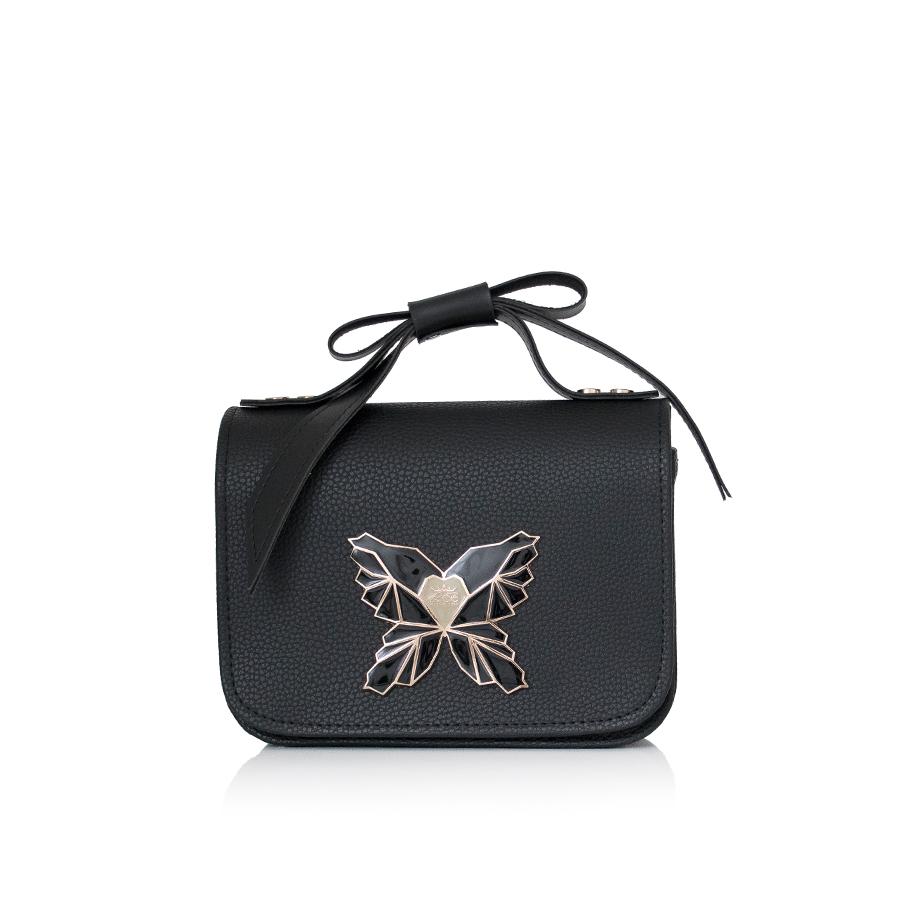 Lovely Bag Alexia - Crna Torba, Zlatni Metal